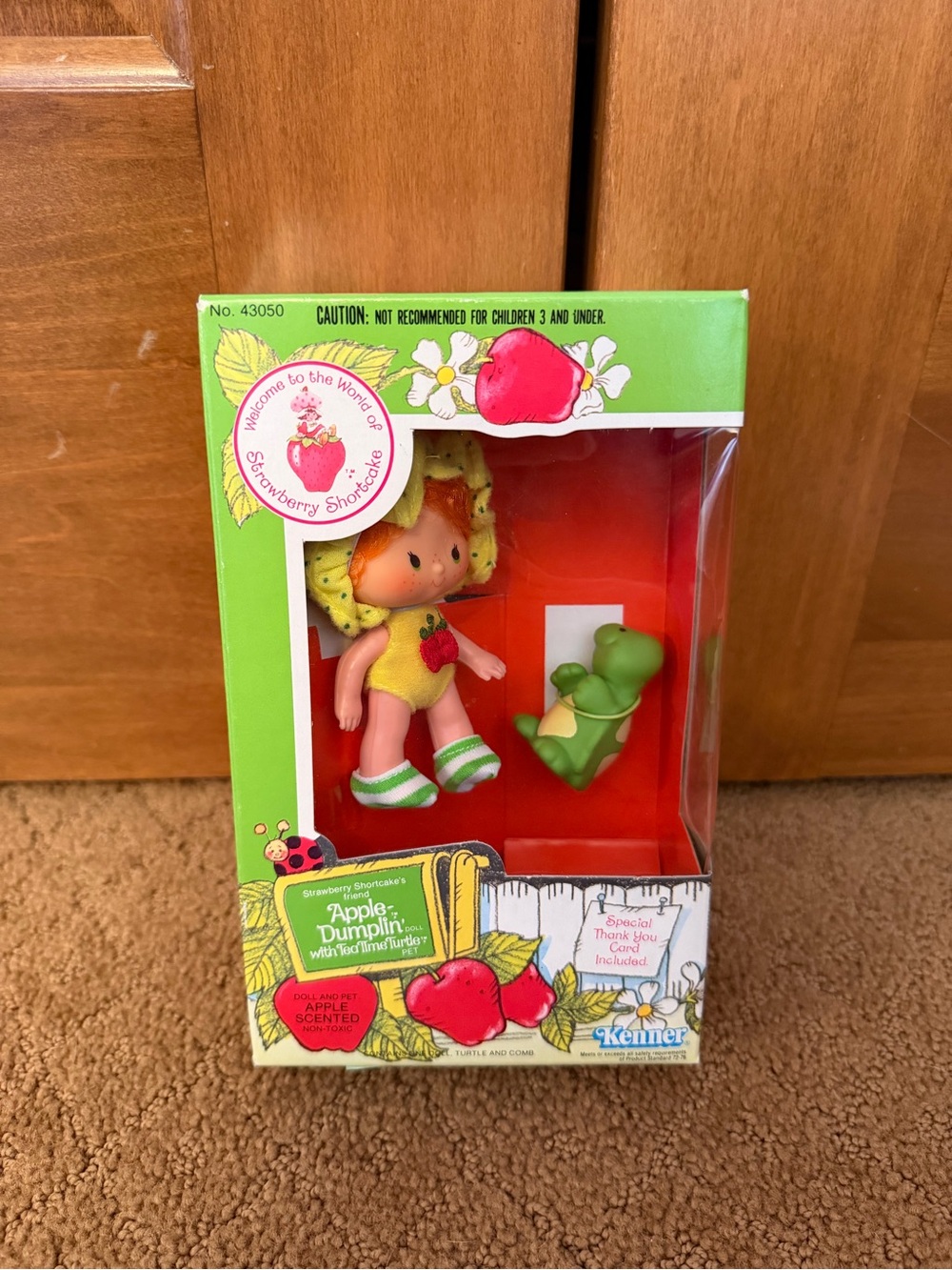 1982 Strawberry Shortcake Apple Dumplin’ Doll With Tea Time Turtle Pet